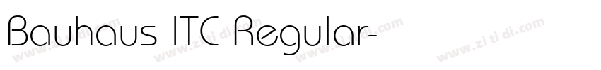 Bauhaus ITC Regular字体转换